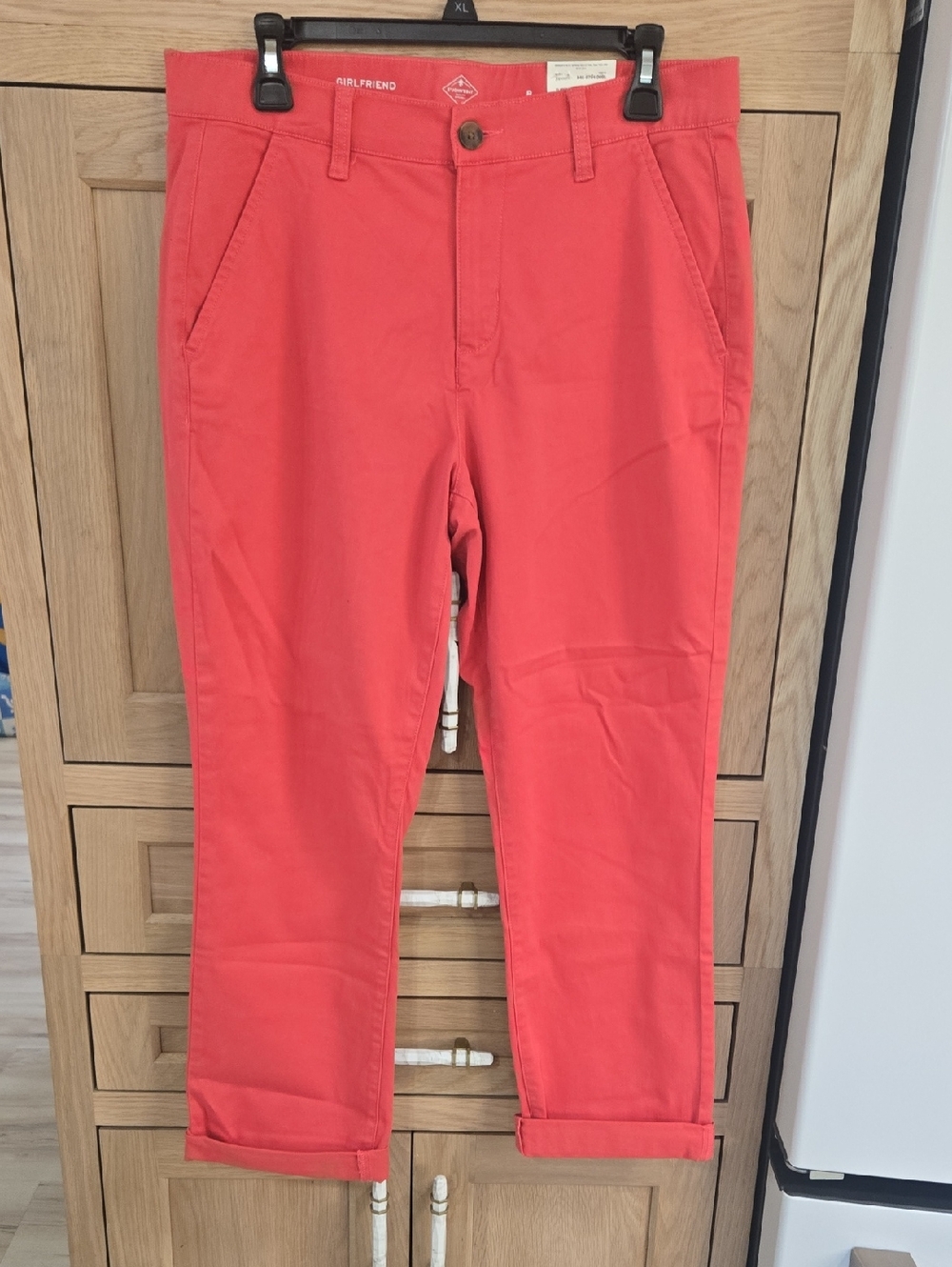 St. Johns Bay Womens Coral Girlfriend Chino Pants